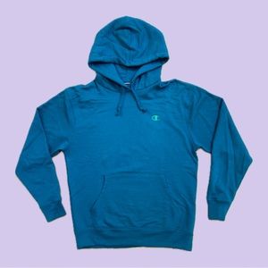 Champion teal pull-over hoodie